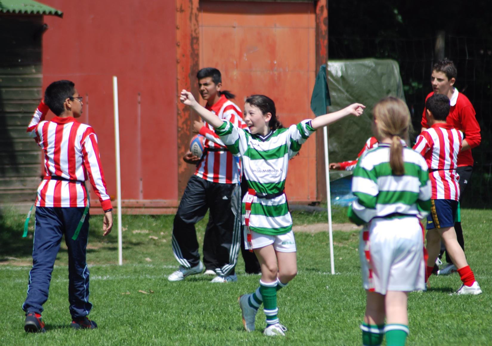 child celebrates